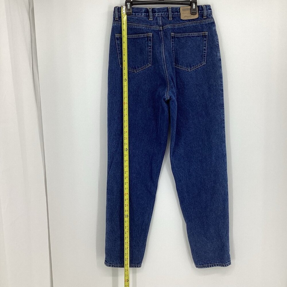 Eddie Bauer Women Flannel-Lined Denim Jean Boyfriend Relaxed Sz 14 Tall MSRP $99 - Picture 8 of 12